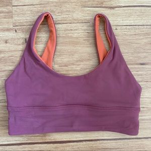 Lululemon Align Reversible Bra Size 8 Mulled Wine/Canyon Orange NWT